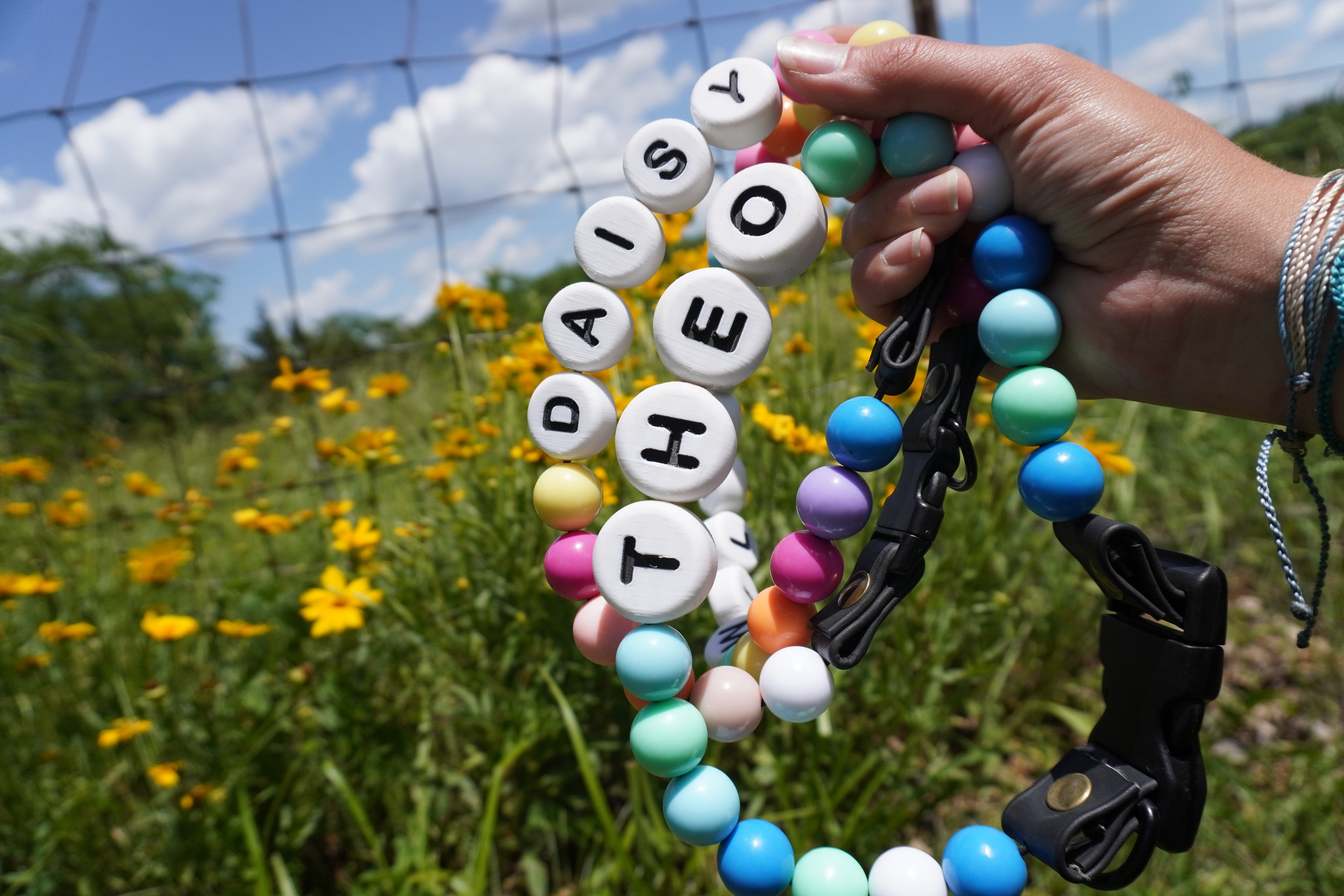 Personalized Beaded Dog Collar With Name